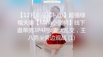 【12月新品福利①】超强绿帽夫妻【Nina小蜜桃】线下邀单男3P4P换妻大乱交，王八男坐旁边观战 (1)